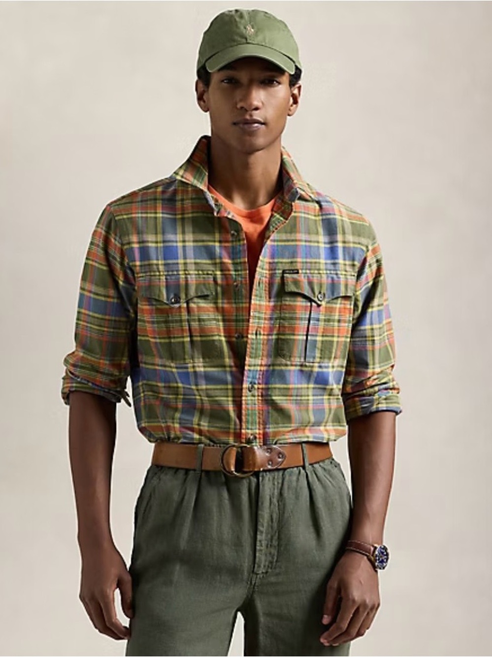 Ralph Lauren Classic Fit Plaid Oxford Workshirt